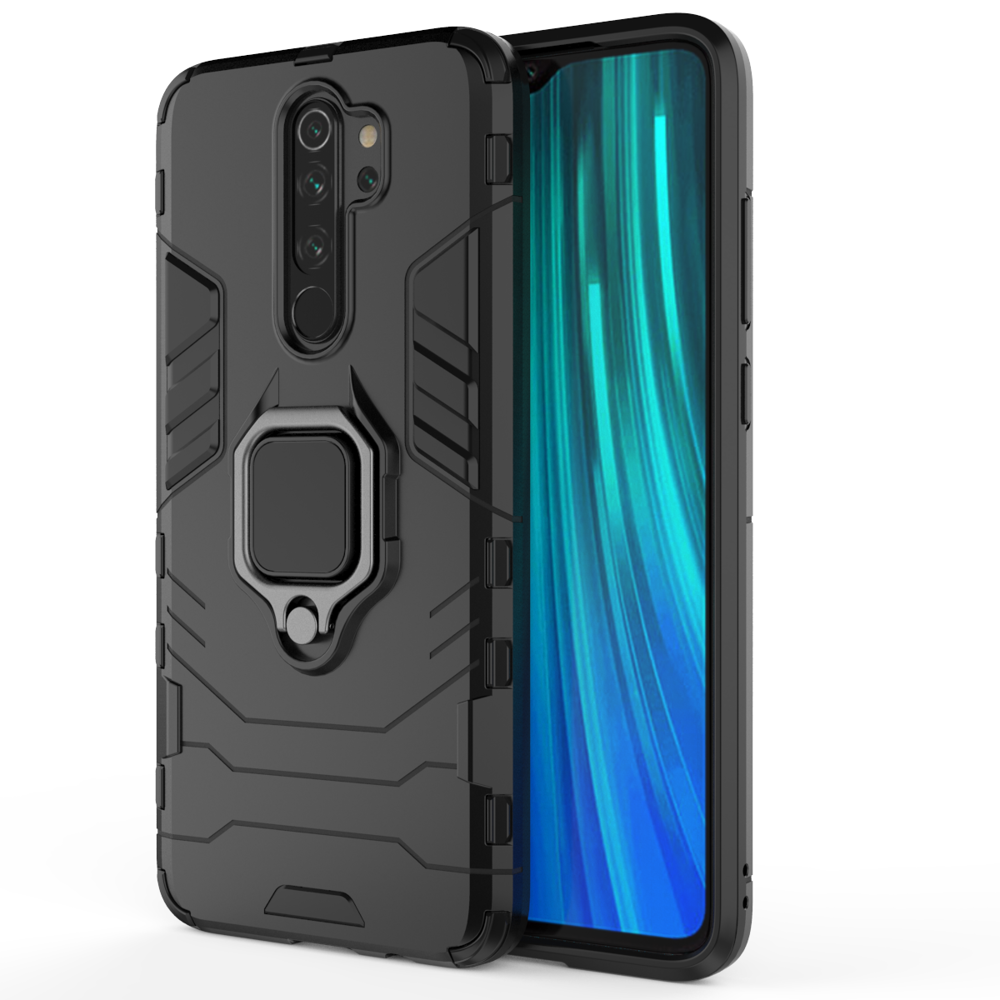 Pokrowiec hybrydowy Ring Armor pancerny czarny Xiaomi Redmi Note 8 Pro / 9