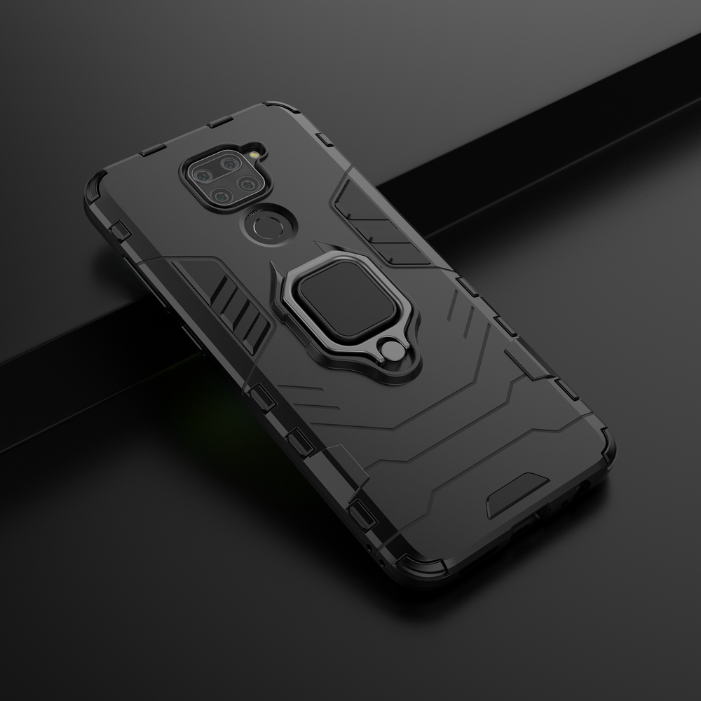 Pokrowiec hybrydowy Ring Armor pancerny czarny Xiaomi Redmi Note 9 / 8