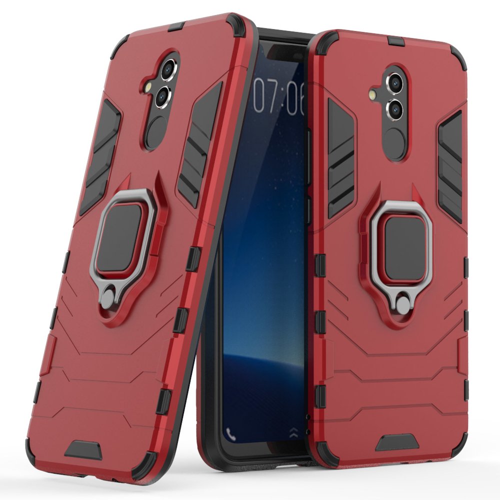 Pokrowiec hybrydowy Ring Armor pancerny czerwony Huawei Mate 20 Lite