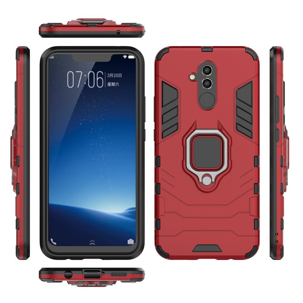Pokrowiec hybrydowy Ring Armor pancerny czerwony Huawei Mate 20 Lite / 9
