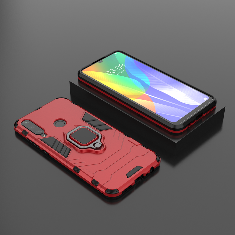 Pokrowiec hybrydowy Ring Armor pancerny czerwony Huawei Y6P / 5 Pokrowiec hybrydowy Ring Armor pancerny czerwony Huawei Y6P / 5