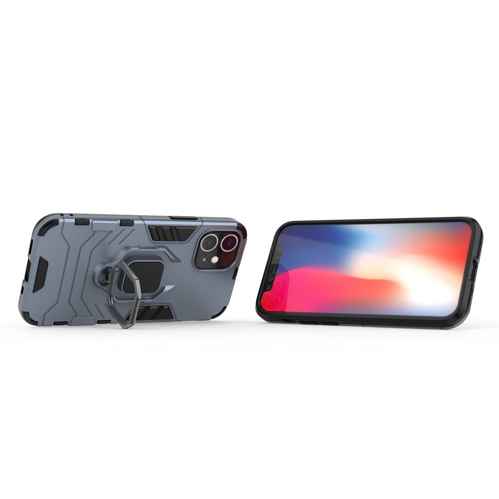 Pokrowiec hybrydowy Ring Armor pancerny niebieski Apple iPhone 12 Mini / 5