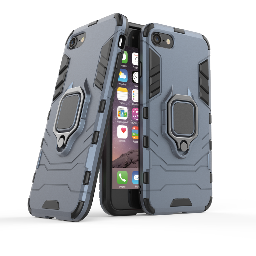 Pokrowiec hybrydowy Ring Armor pancerny niebieski Apple iPhone SE 2020
