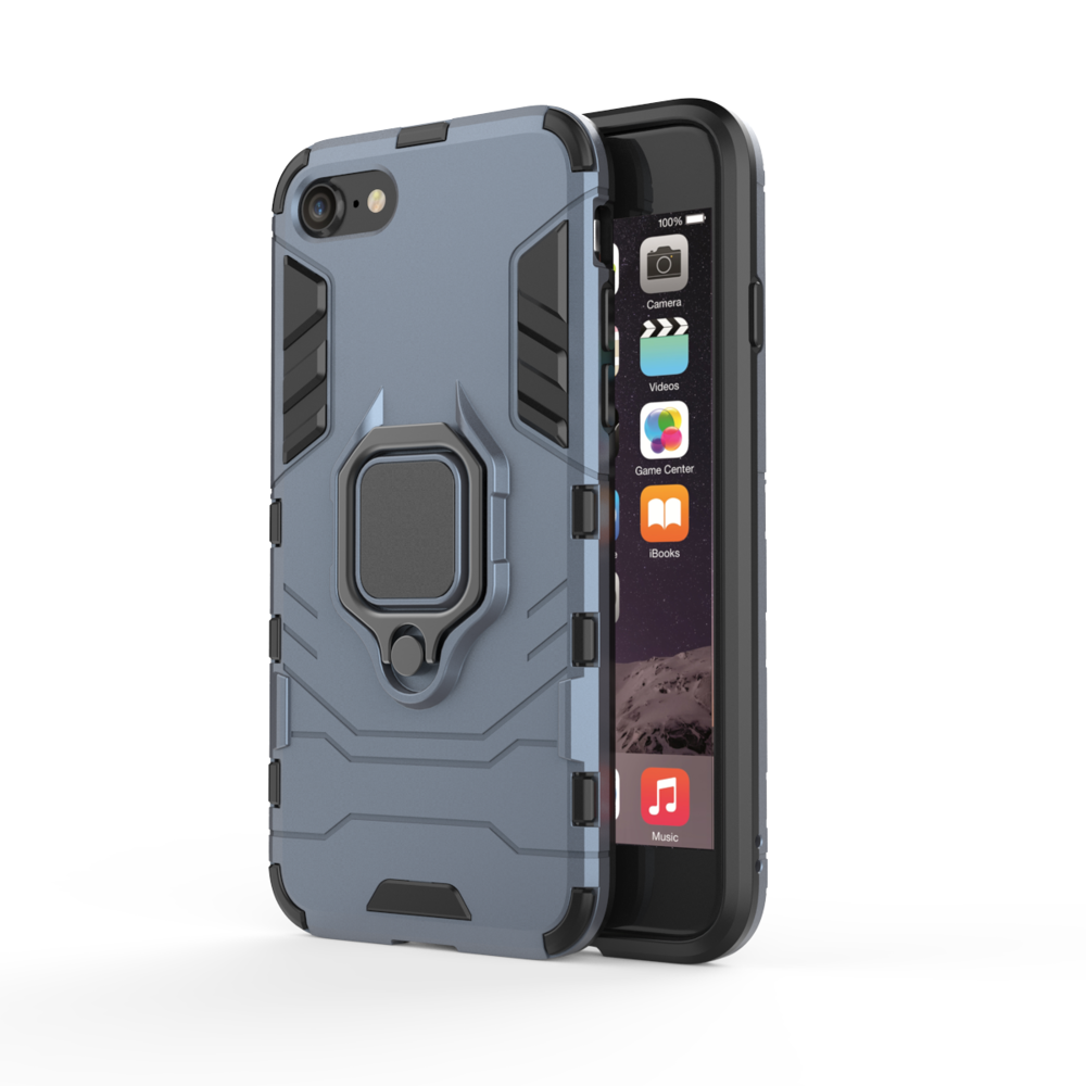 Pokrowiec hybrydowy Ring Armor pancerny niebieski Apple iPhone SE 2020 / 4