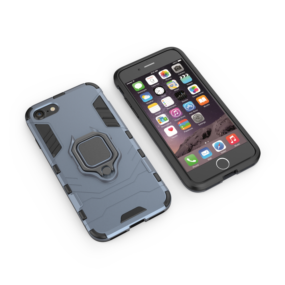 Pokrowiec hybrydowy Ring Armor pancerny niebieski Apple iPhone SE 2022 / 2