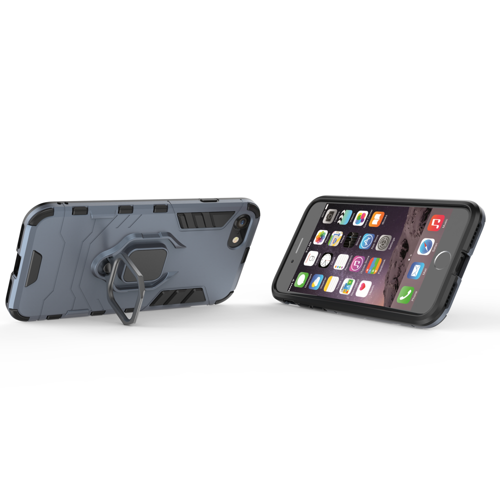 Pokrowiec hybrydowy Ring Armor pancerny niebieski Apple iPhone SE 2022 / 5