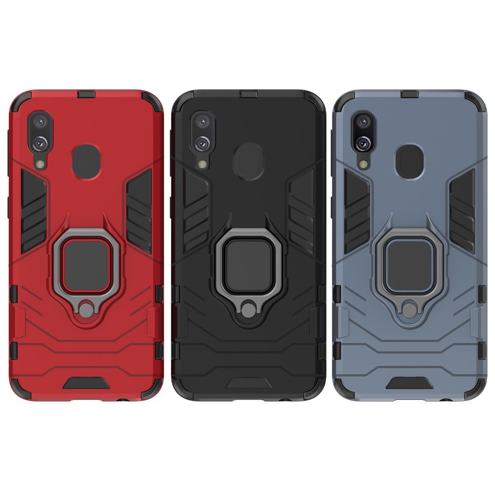 Pokrowiec hybrydowy Ring Armor pancerny niebieski Samsung Galaxy A40 / 7