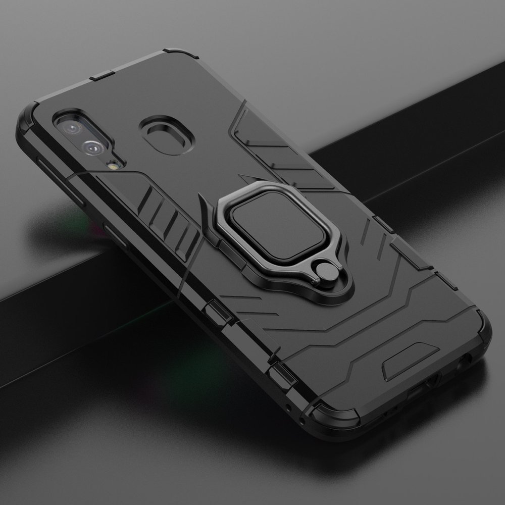 Pokrowiec hybrydowy Ring Armor pancerny niebieski Samsung Galaxy A40 / 9