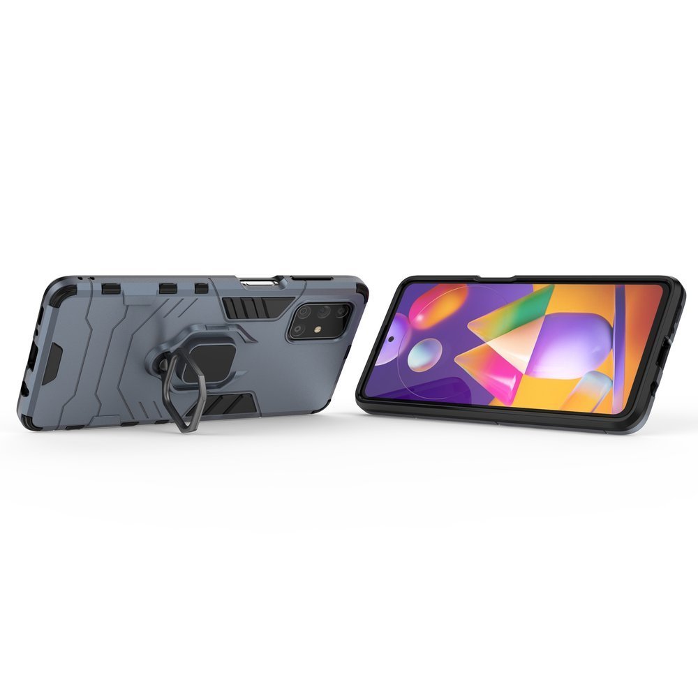 Pokrowiec hybrydowy Ring Armor pancerny niebieski Samsung Galaxy M31s / 5