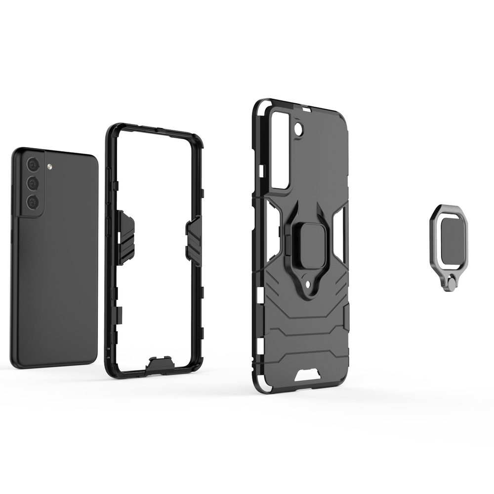 Pokrowiec hybrydowy Ring Armor pancerny niebieski Samsung Galaxy S21 FE 5G / 6 Pokrowiec hybrydowy Ring Armor pancerny niebieski Samsung Galaxy S21 FE 5G / 6