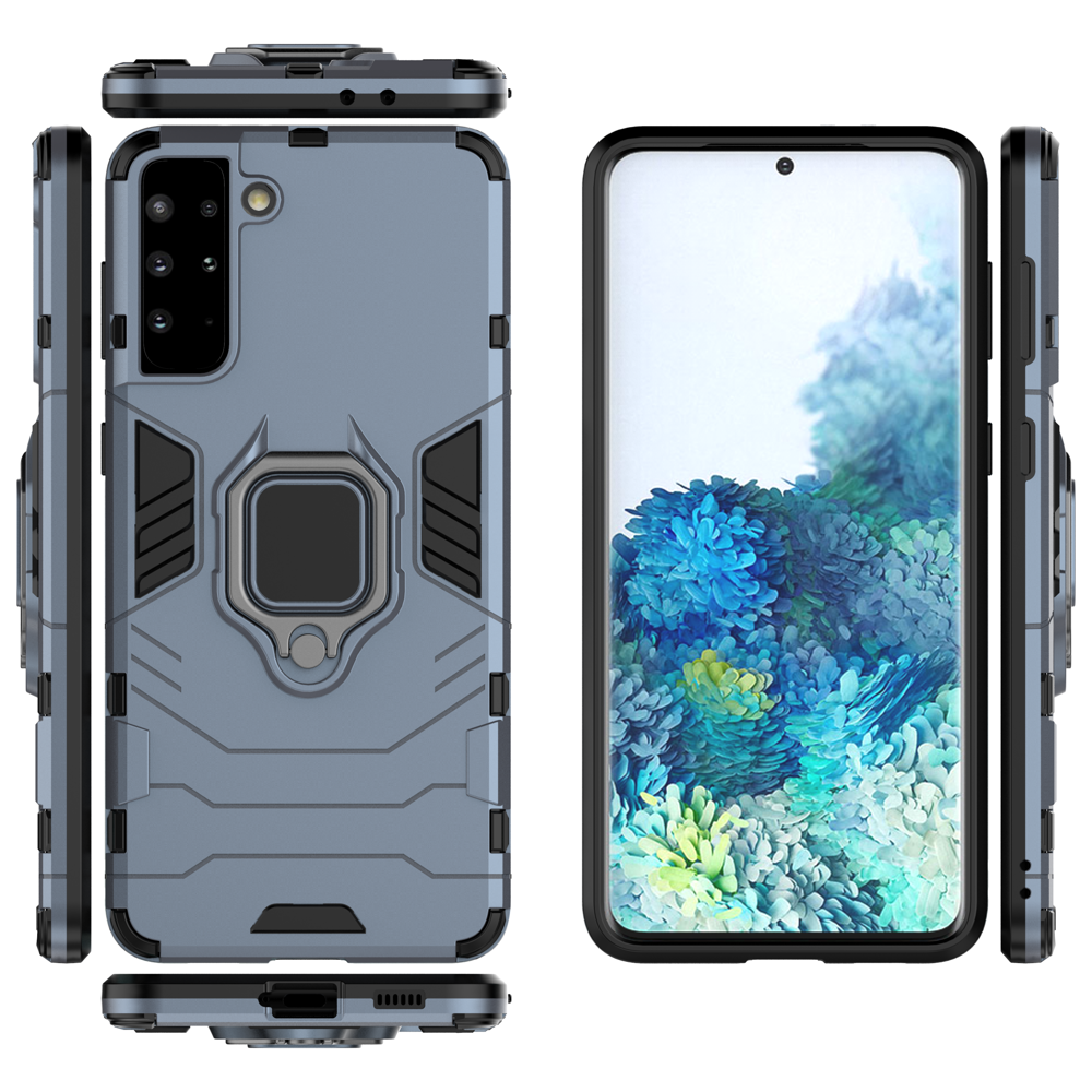 Pokrowiec hybrydowy Ring Armor pancerny niebieski Samsung Galaxy S21 Plus 5G / 5 Pokrowiec hybrydowy Ring Armor pancerny niebieski Samsung Galaxy S21 Plus 5G / 5