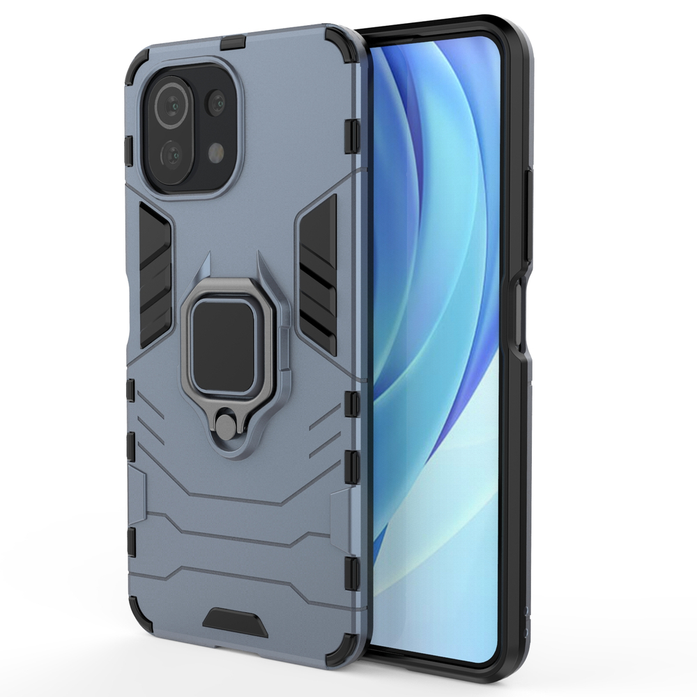 Pokrowiec hybrydowy Ring Armor pancerny niebieski Xiaomi Mi 11 Lite 5G