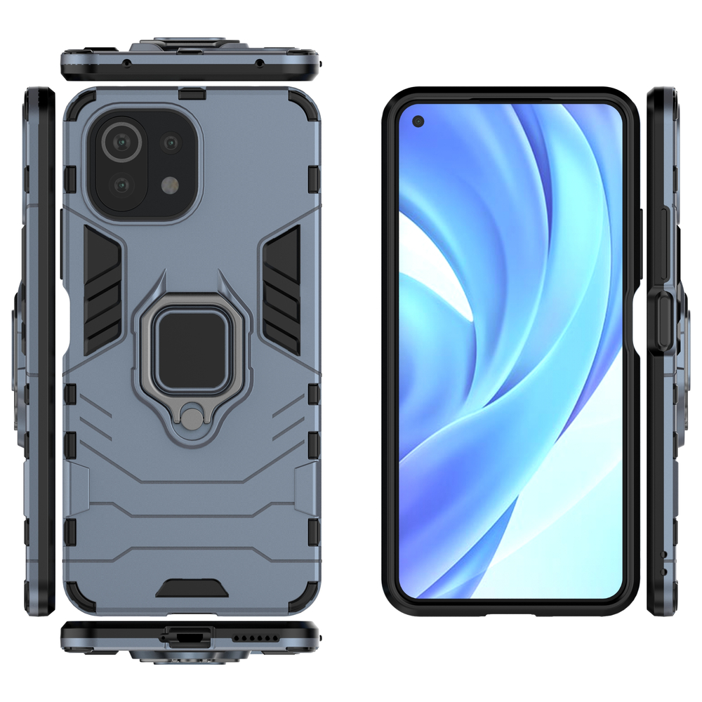 Pokrowiec hybrydowy Ring Armor pancerny niebieski Xiaomi Mi 11 Lite 5G / 6