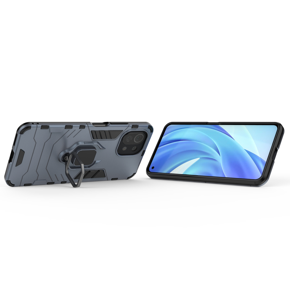 Pokrowiec hybrydowy Ring Armor pancerny niebieski Xiaomi Mi 11 Lite 5G / 7