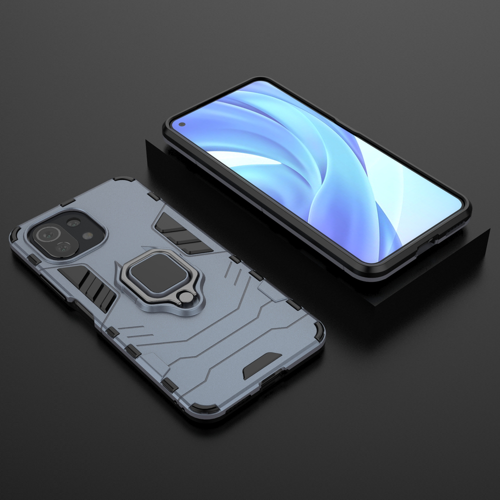 Pokrowiec hybrydowy Ring Armor pancerny niebieski Xiaomi Mi 11 Lite 5G / 9