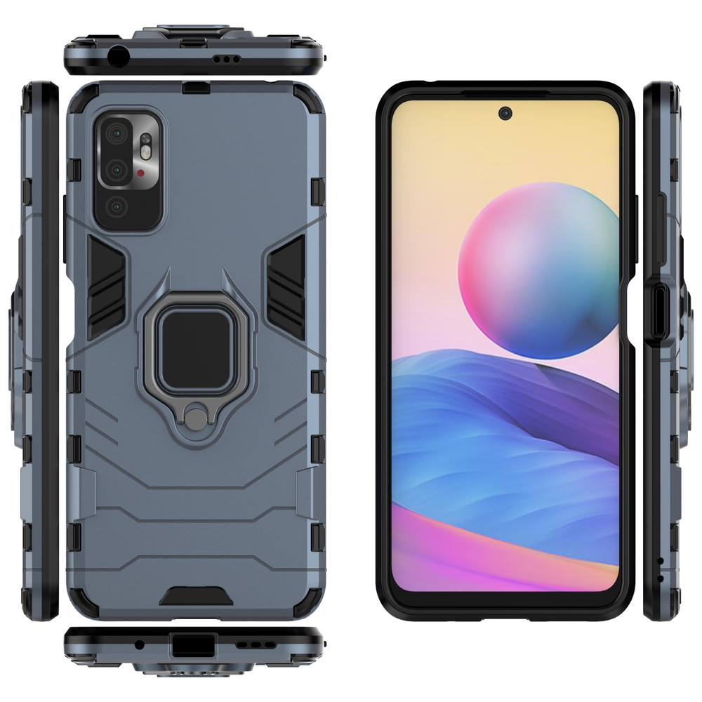 Pokrowiec hybrydowy Ring Armor pancerny niebieski Xiaomi POCO M3 Pro / 6