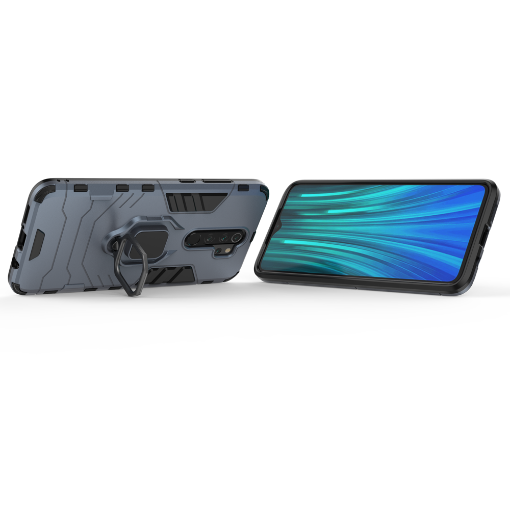 Pokrowiec hybrydowy Ring Armor pancerny niebieski Xiaomi Redmi Note 8 Pro / 4