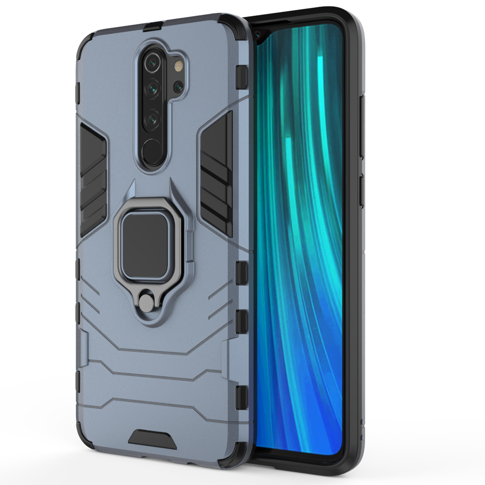 Pokrowiec hybrydowy Ring Armor pancerny niebieski Xiaomi Redmi Note 8 Pro / 6