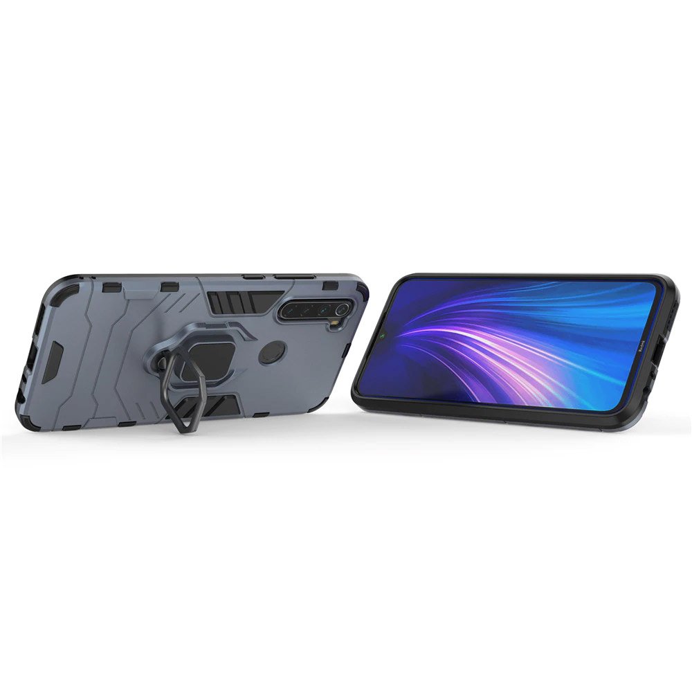Pokrowiec hybrydowy Ring Armor pancerny niebieski Xiaomi Redmi Note 8T / 9