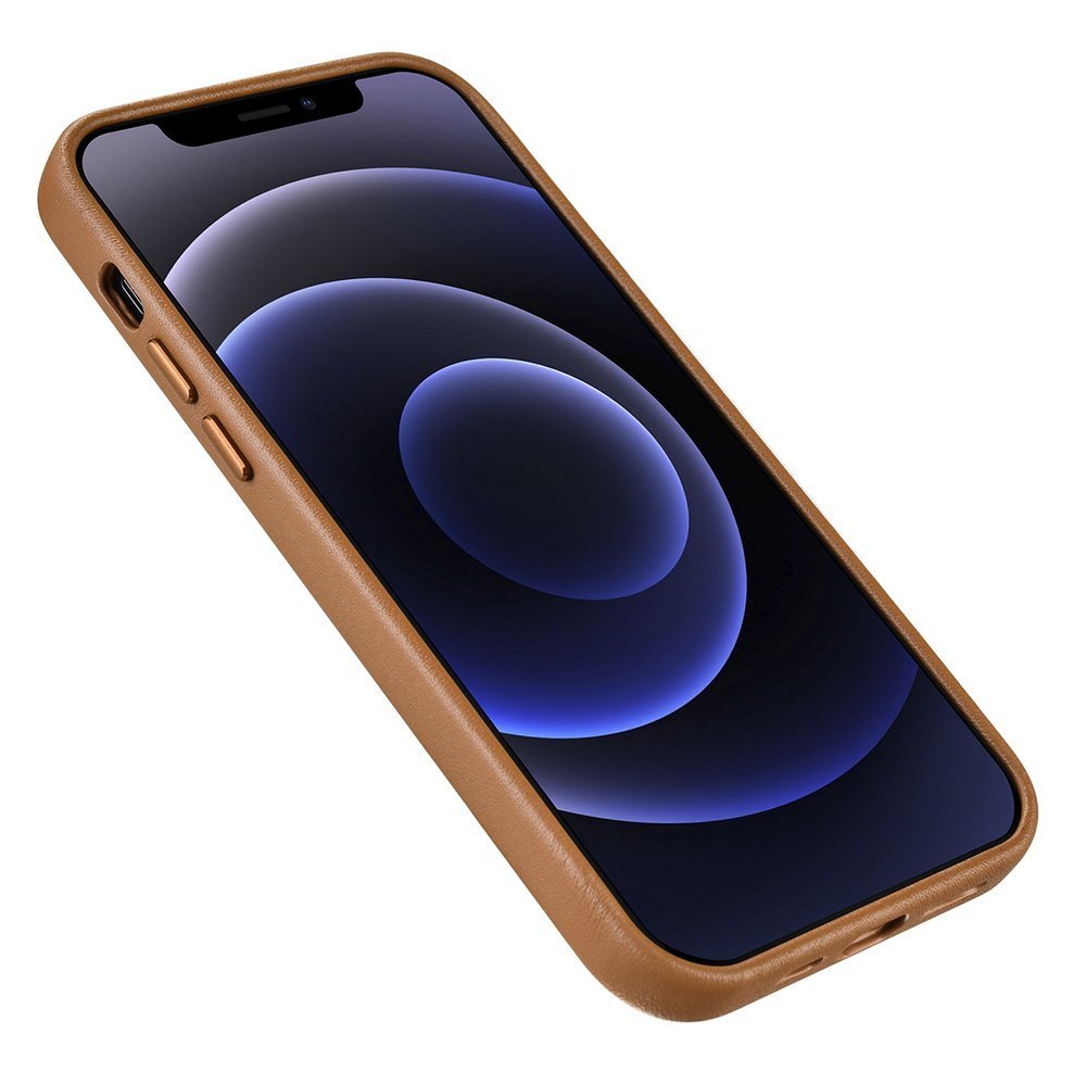 Pokrowiec iCarer Case Leather MagSafe brązowy Apple iPhone 12 Pro Max / 4 Pokrowiec iCarer Case Leather MagSafe brązowy Apple iPhone 12 Pro Max / 4