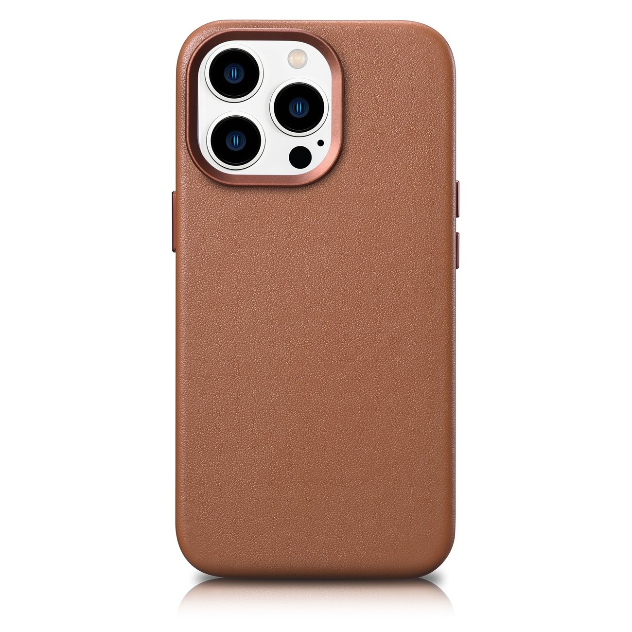 Pokrowiec iCarer Case Leather MagSafe br�zowy Apple iPhone 14 Pro