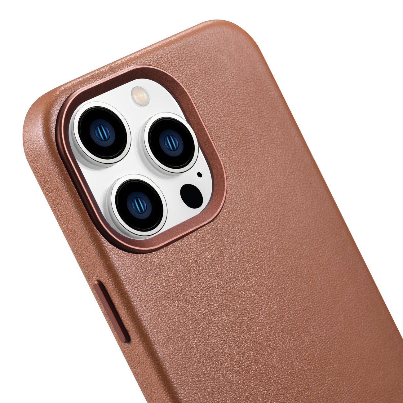 Pokrowiec iCarer Case Leather MagSafe br�zowy Apple iPhone 14 Pro / 9