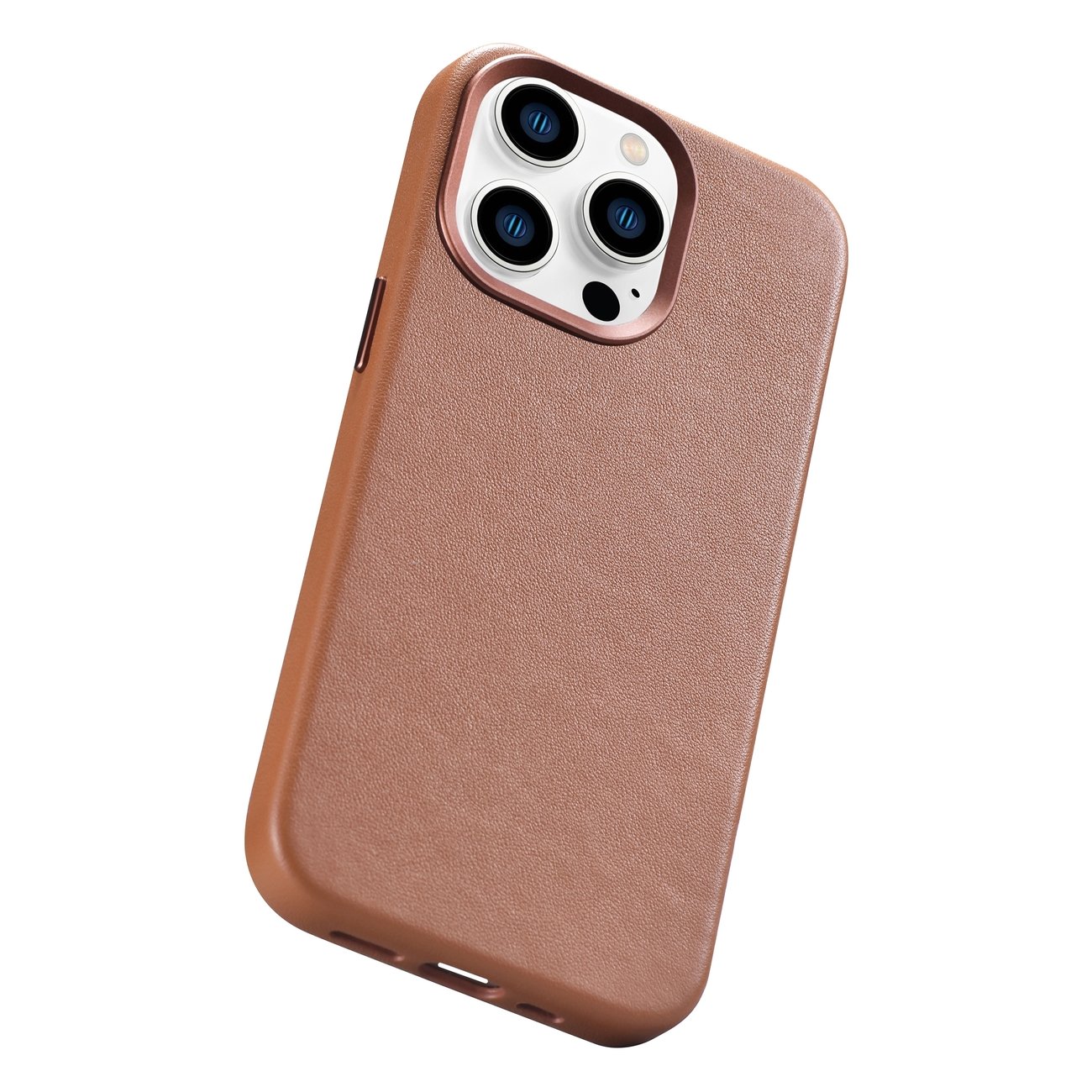 Pokrowiec iCarer Case Leather MagSafe brązowy Apple iPhone 14 Pro Max / 12 Pokrowiec iCarer Case Leather MagSafe brązowy Apple iPhone 14 Pro Max / 12