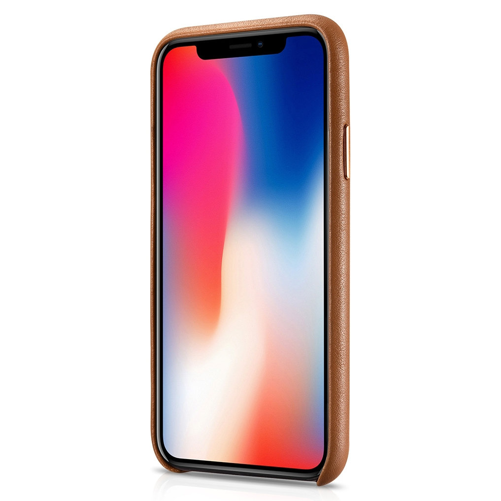 Pokrowiec iCarer Case Leather MagSafe br�zowy Apple iPhone X / 12