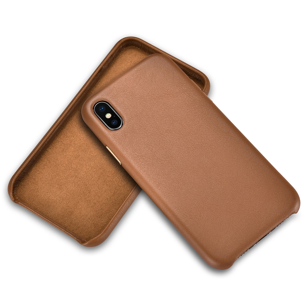Pokrowiec iCarer Case Leather MagSafe brzowy Apple iPhone XS / 9