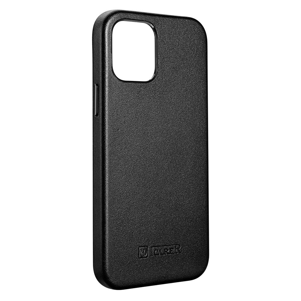 Pokrowiec iCarer Case Leather MagSafe czarny Apple iPhone 12 Pro Max / 3