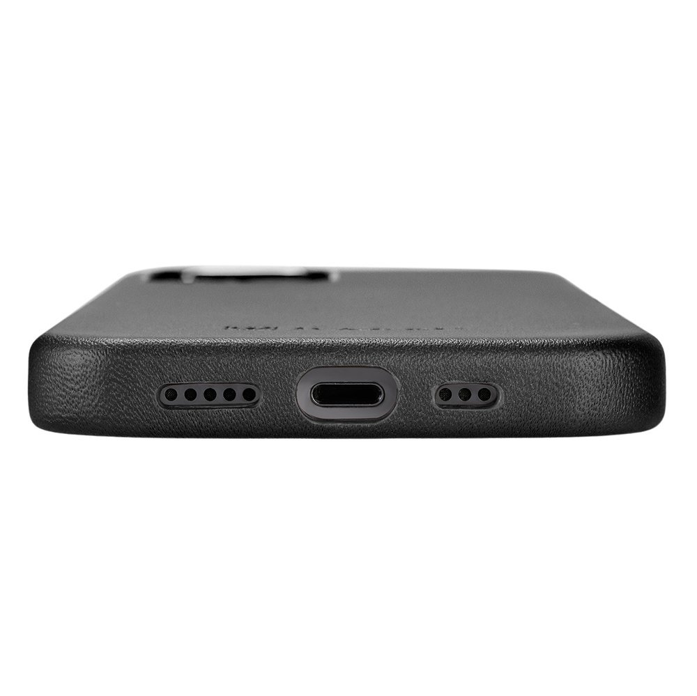 Pokrowiec iCarer Case Leather MagSafe czarny Apple iPhone 12 Pro Max / 8