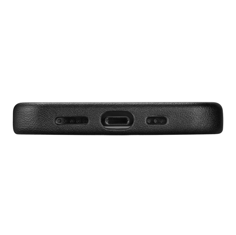 Pokrowiec iCarer Case Leather MagSafe czarny Apple iPhone 12 Pro Max / 9