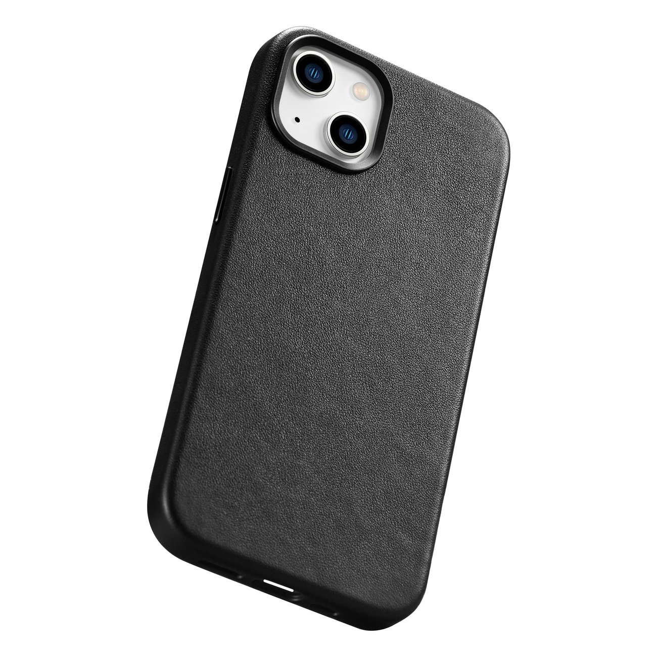 Pokrowiec iCarer Case Leather MagSafe czarny Apple iPhone 14 / 12