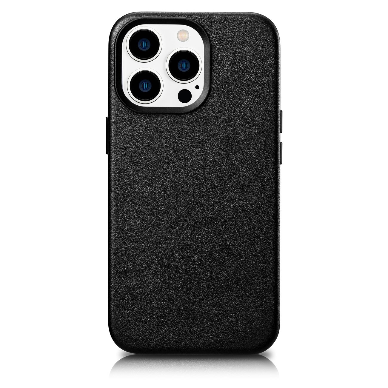 Pokrowiec iCarer Case Leather MagSafe czarny Apple iPhone 14 Pro