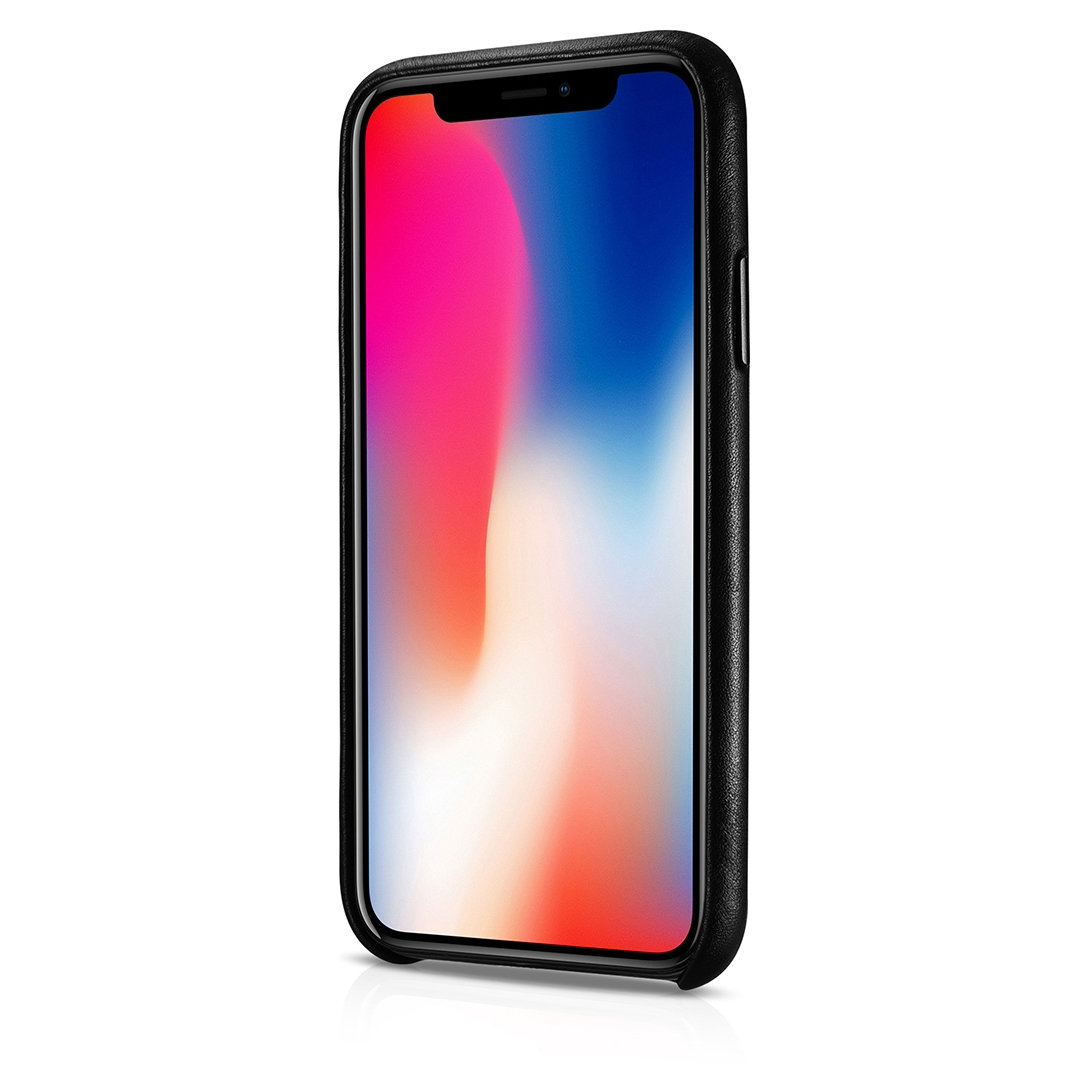 Pokrowiec iCarer Case Leather MagSafe czarny Apple iPhone XS / 11