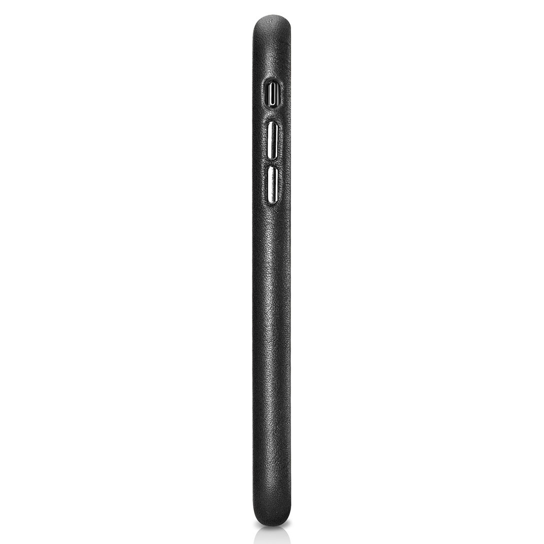 Pokrowiec iCarer Case Leather MagSafe czarny Apple iPhone XS / 2