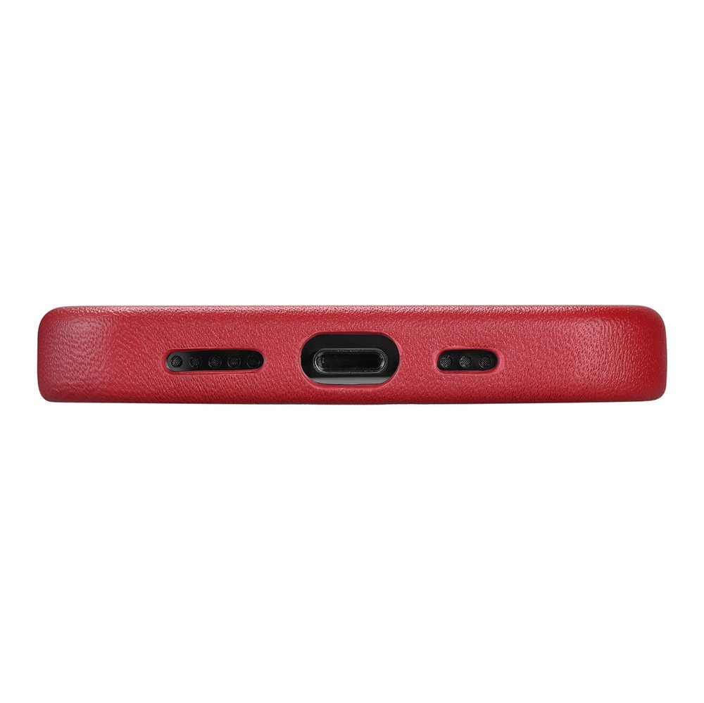 Pokrowiec iCarer Case Leather MagSafe czerwony Apple iPhone 12 / 6