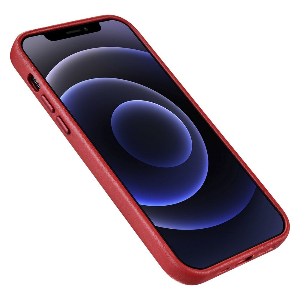 Pokrowiec iCarer Case Leather MagSafe czerwony Apple iPhone 12 Mini / 4