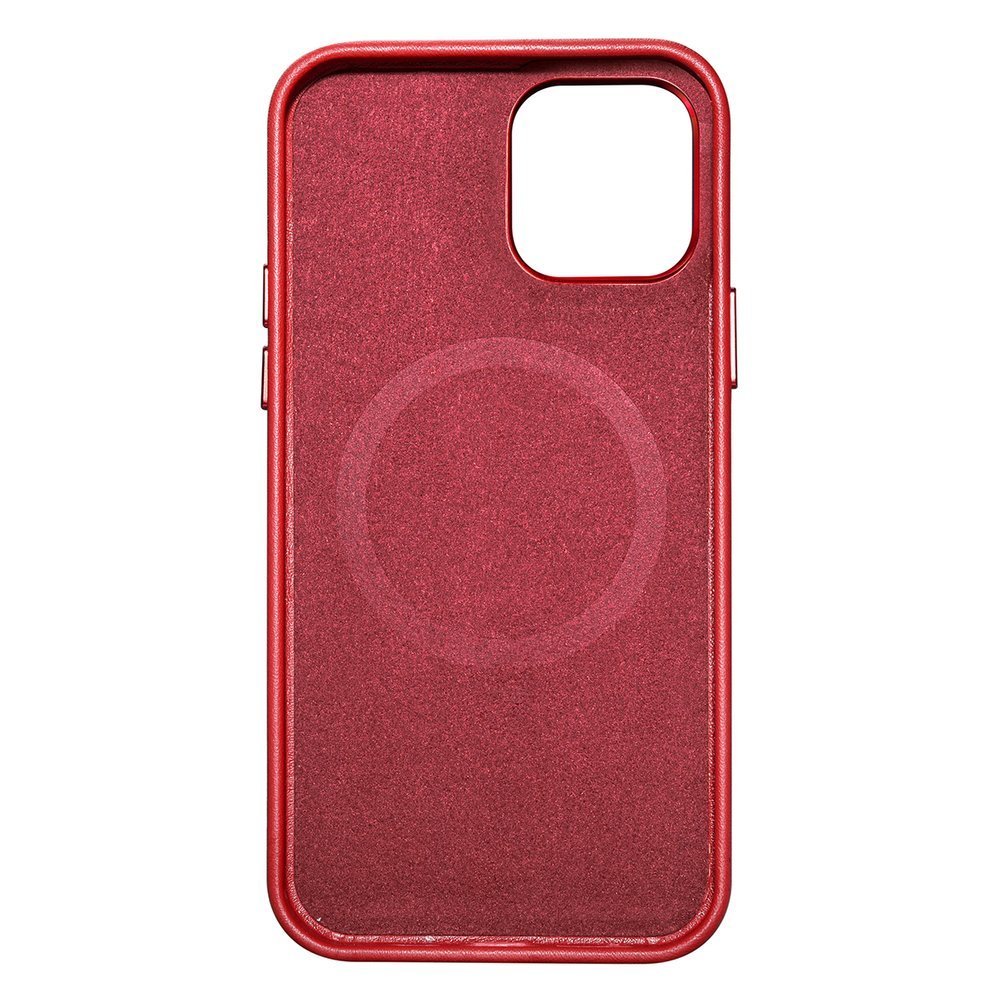 Pokrowiec iCarer Case Leather MagSafe czerwony Apple iPhone 12 Pro Max / 6