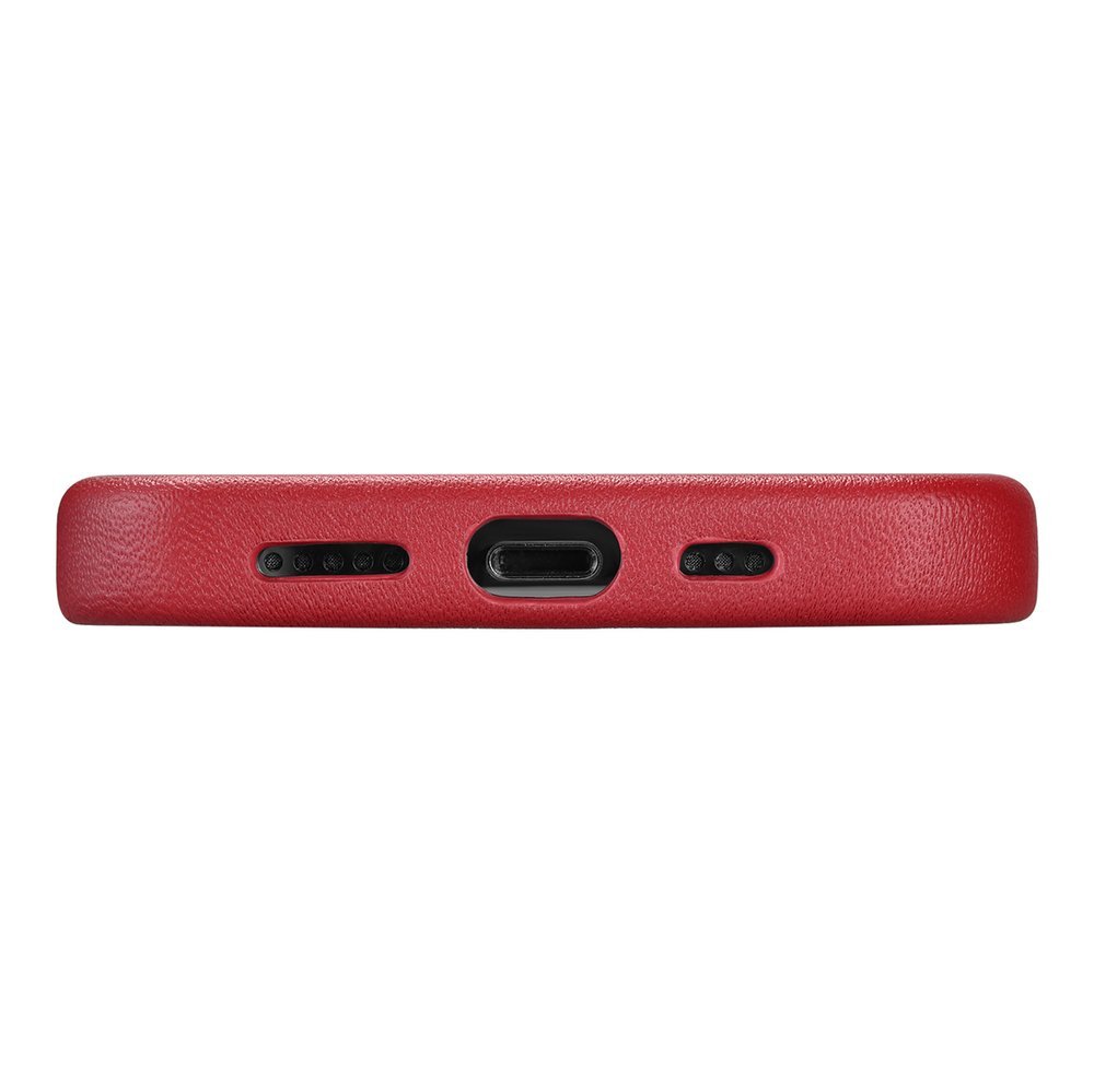 Pokrowiec iCarer Case Leather MagSafe czerwony Apple iPhone 12 Pro Max / 9