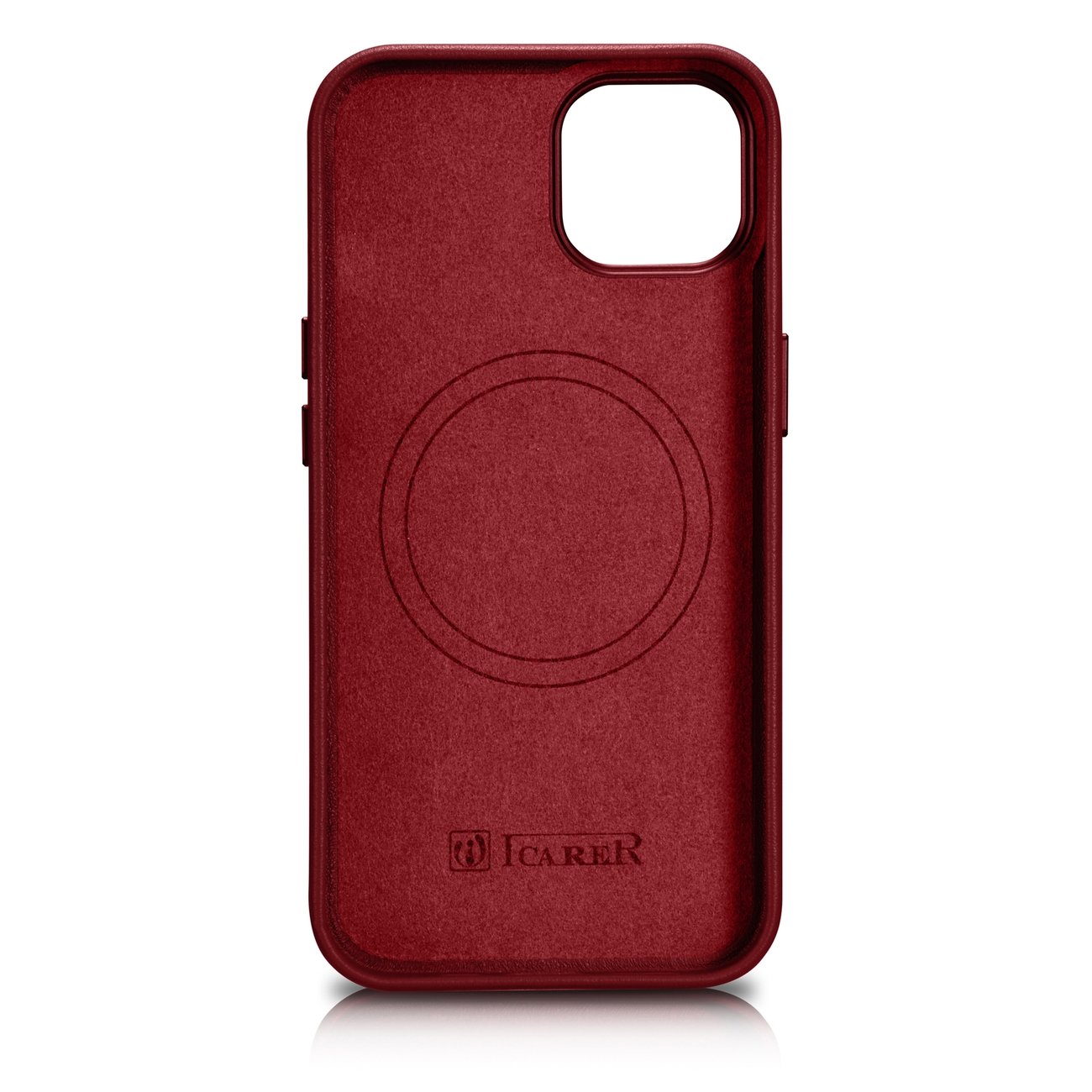 Pokrowiec iCarer Case Leather MagSafe czerwony Apple iPhone 14 / 5