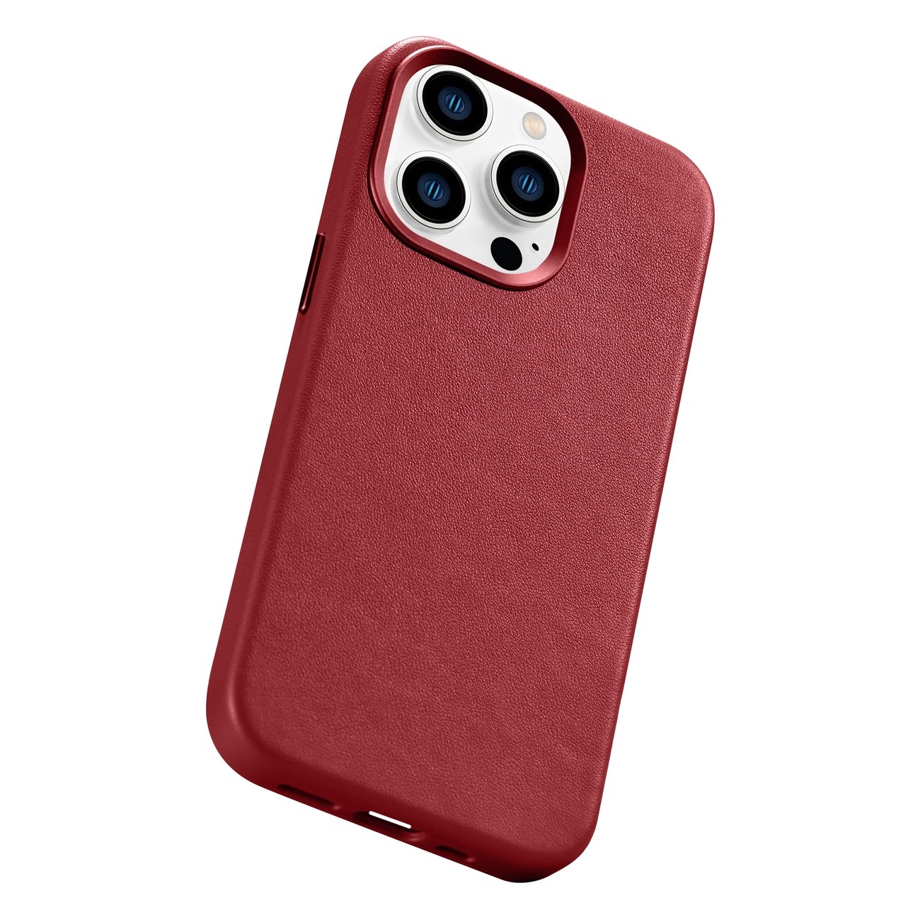 Pokrowiec iCarer Case Leather MagSafe czerwony Apple iPhone 14 Pro / 12