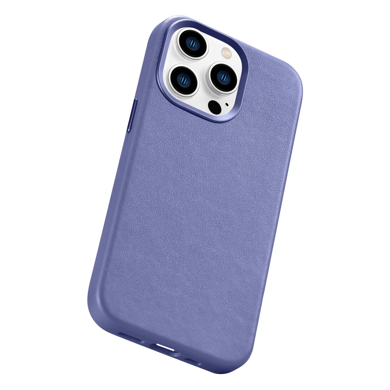 Pokrowiec iCarer Case Leather MagSafe jasnofioletowy Apple iPhone 14 Pro / 12