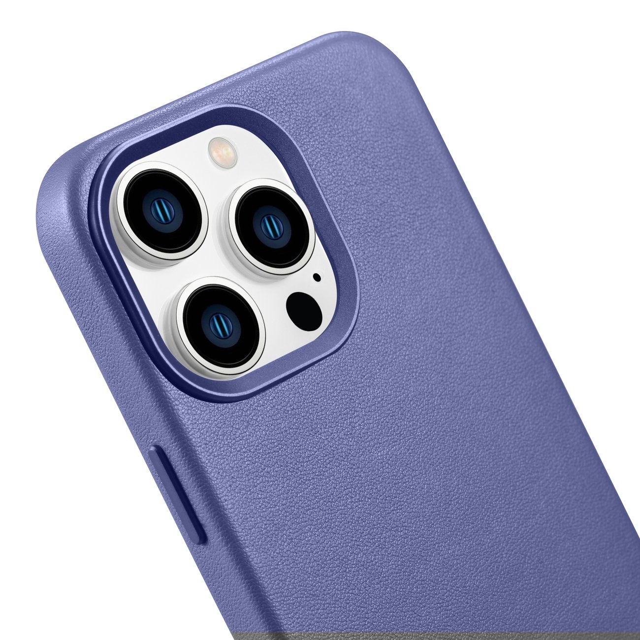 Pokrowiec iCarer Case Leather MagSafe jasnofioletowy Apple iPhone 14 Pro / 8