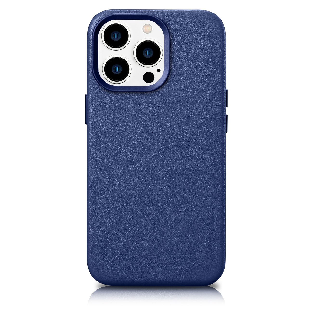 Pokrowiec iCarer Case Leather MagSafe niebieski Apple iPhone 14 Pro