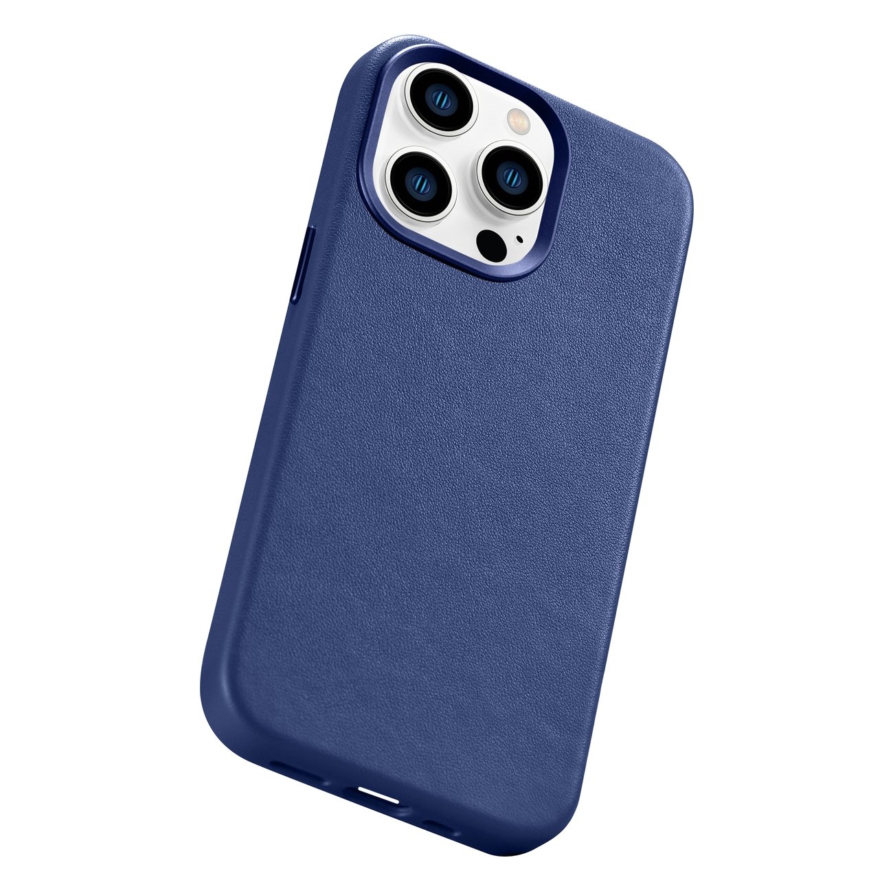 Pokrowiec iCarer Case Leather MagSafe niebieski Apple iPhone 14 Pro / 11
