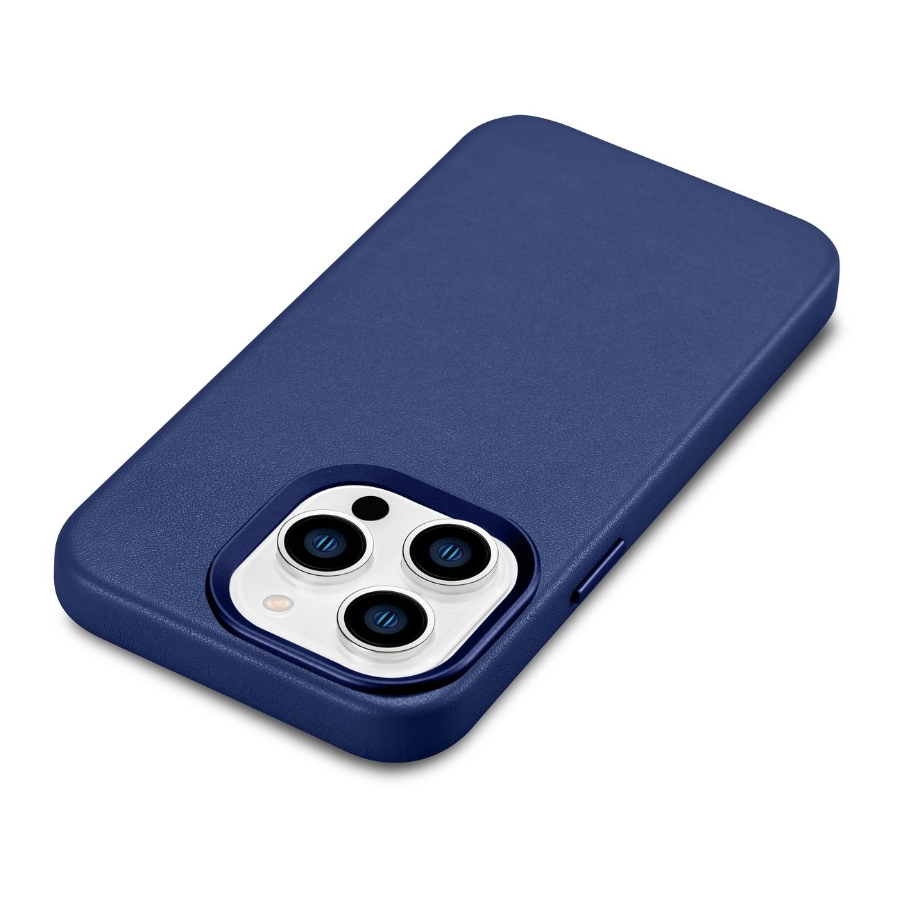 Pokrowiec iCarer Case Leather MagSafe niebieski Apple iPhone 14 Pro / 12