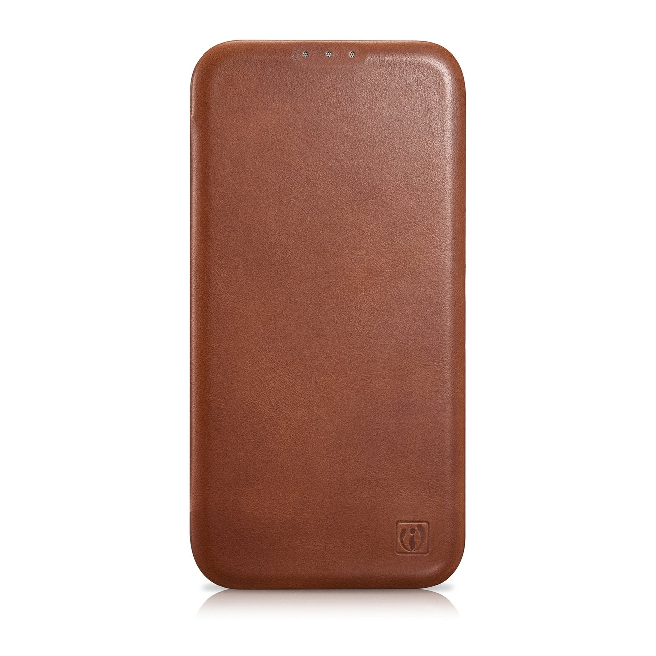 Pokrowiec iCarer CE Oil Wax Premium Leather Folio Case brzowy Apple iPhone 14 / 2