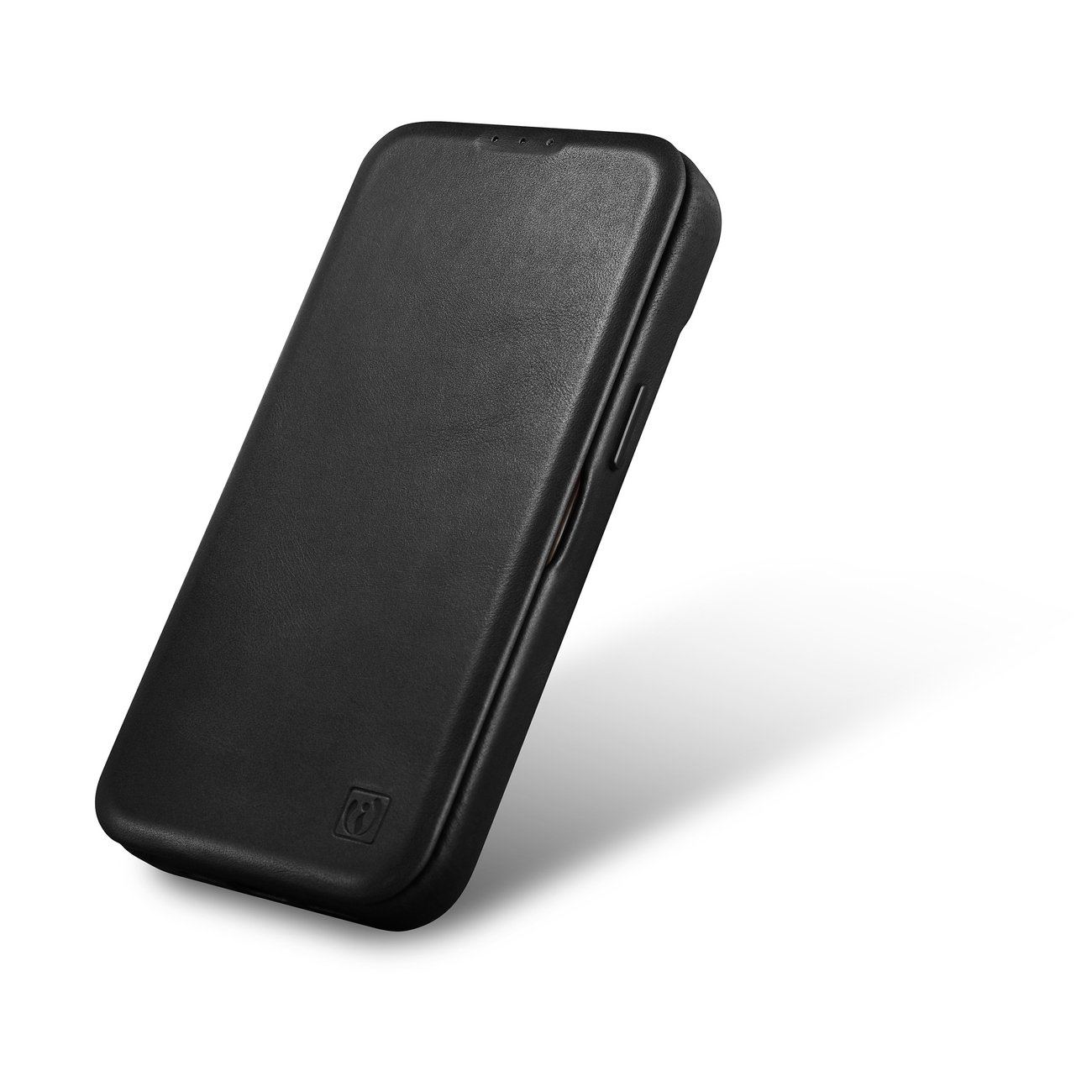 Pokrowiec iCarer CE Oil Wax Premium Leather Folio Case czarny Apple iPhone 14 Pro / 12