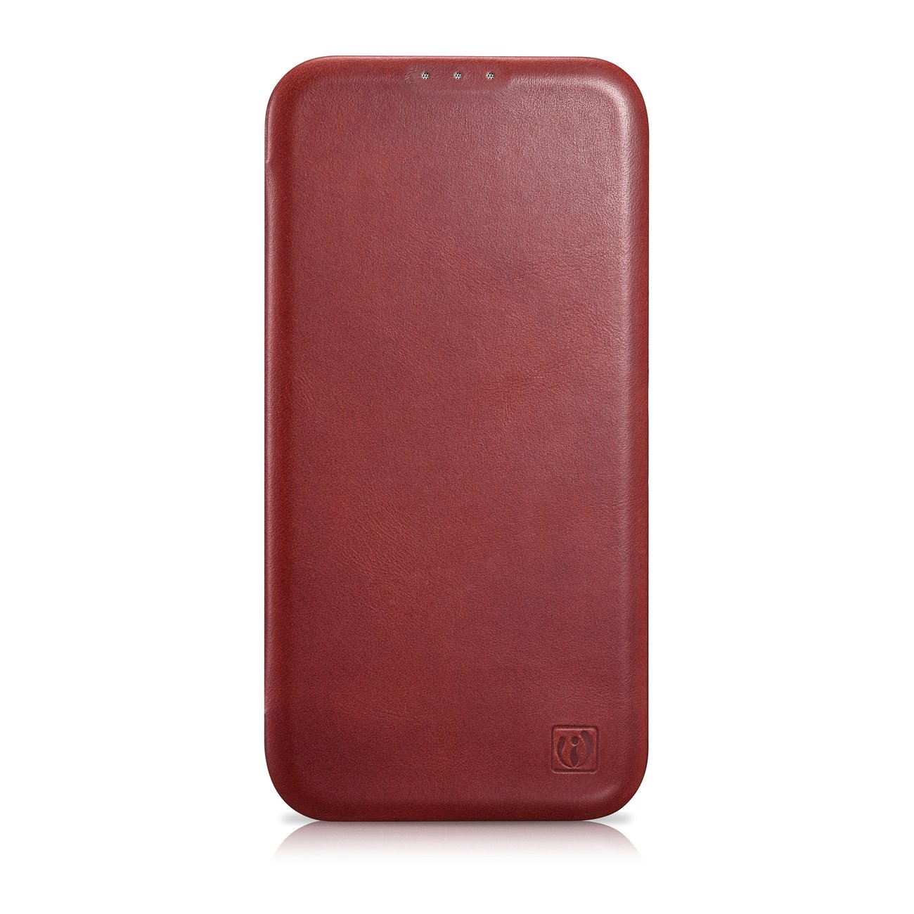 Pokrowiec iCarer CE Oil Wax Premium Leather Folio Case czerwony Apple iPhone 14 / 2
